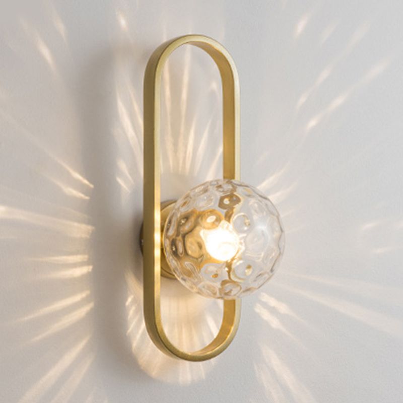 Modernist Wall Sconce Globe Glass Sconce Lighting for Bedroom