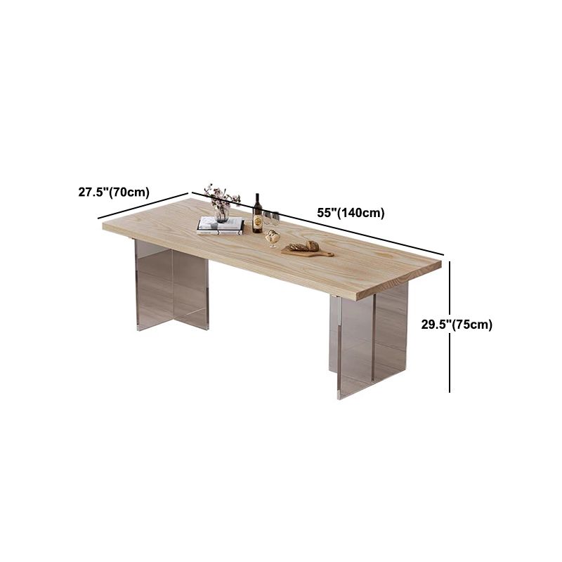Modern Dining Set 1/2/5 Pieces Rectangle Pine Wood Dining Table for Dining Room Kitchen
