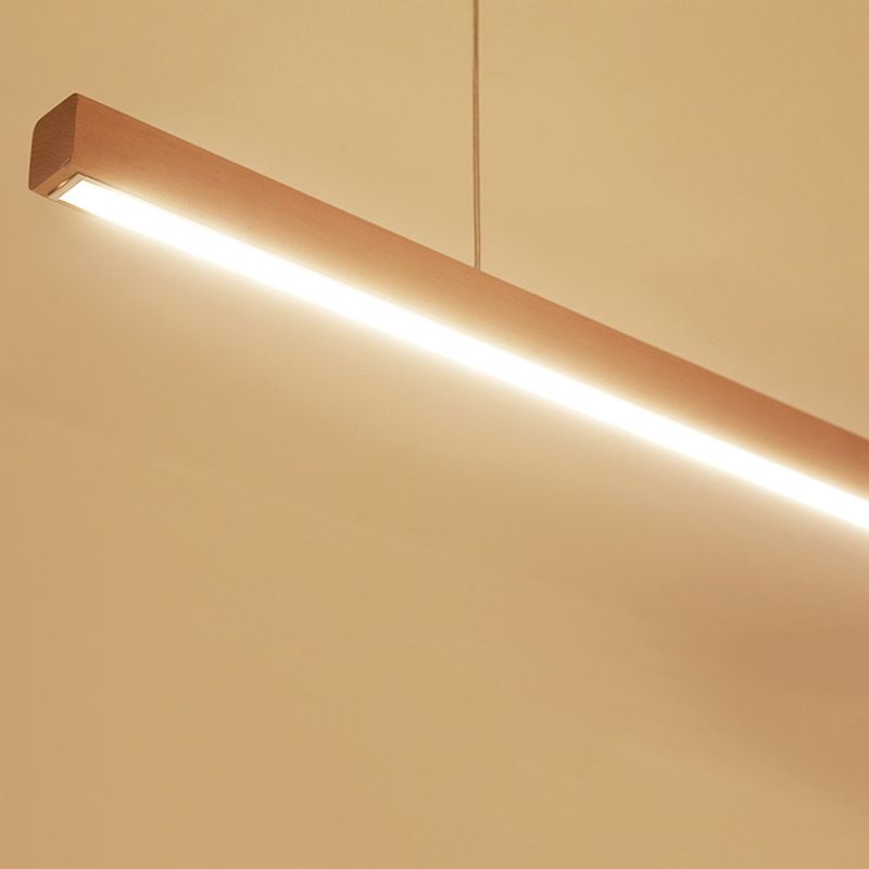 Modern Pendant Lighting for Kitchen Island Linear Island Lighting in Wood