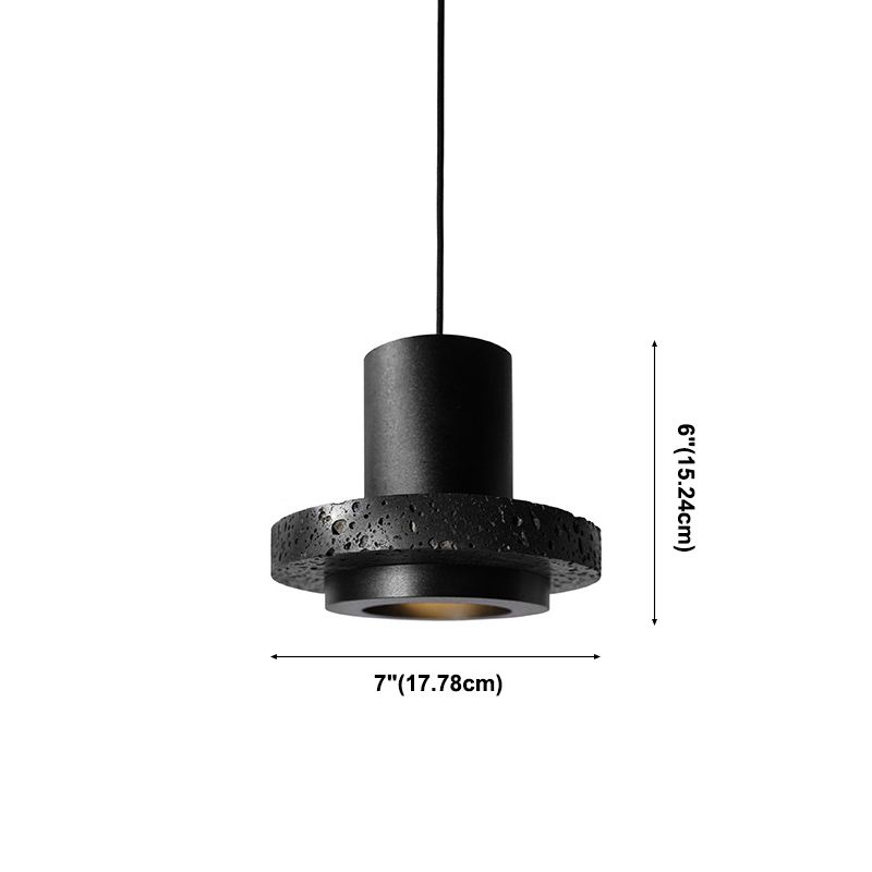 Stein schattierte hängende hängende hängende minimalistische Pendelleuchten in Schwarz