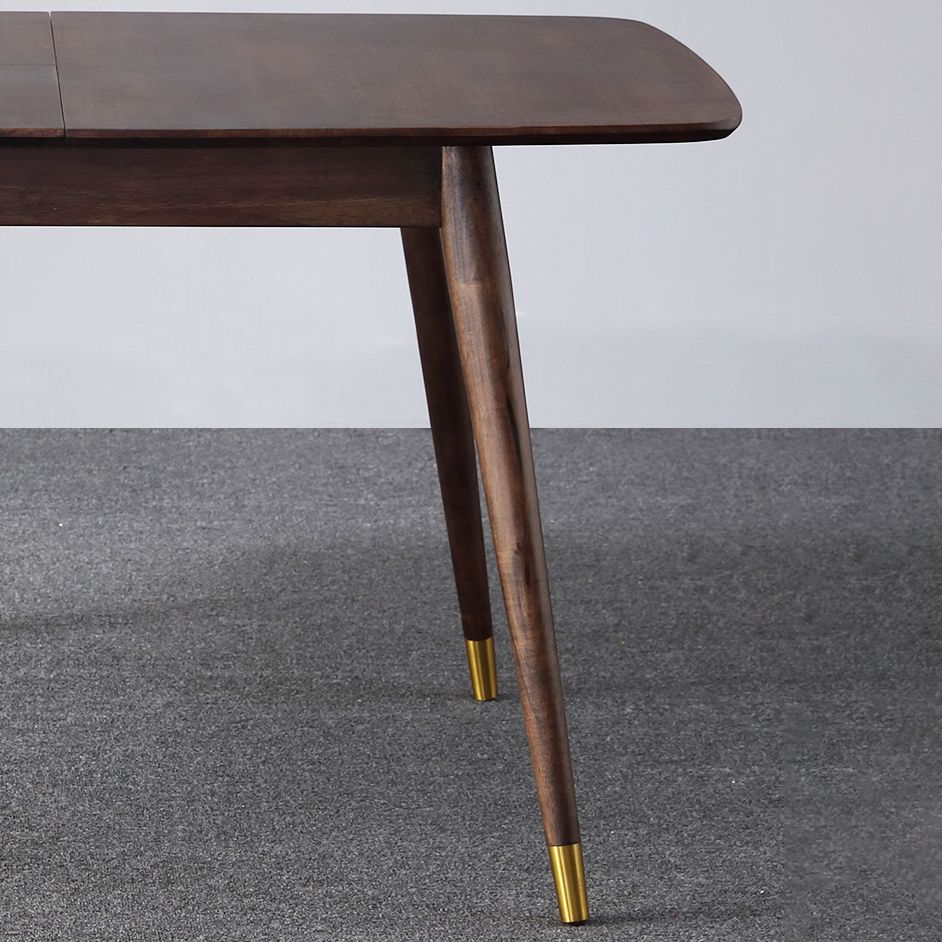 Table à manger rectangulaire extensible table de chêne réglable moderne avec 4 jambes