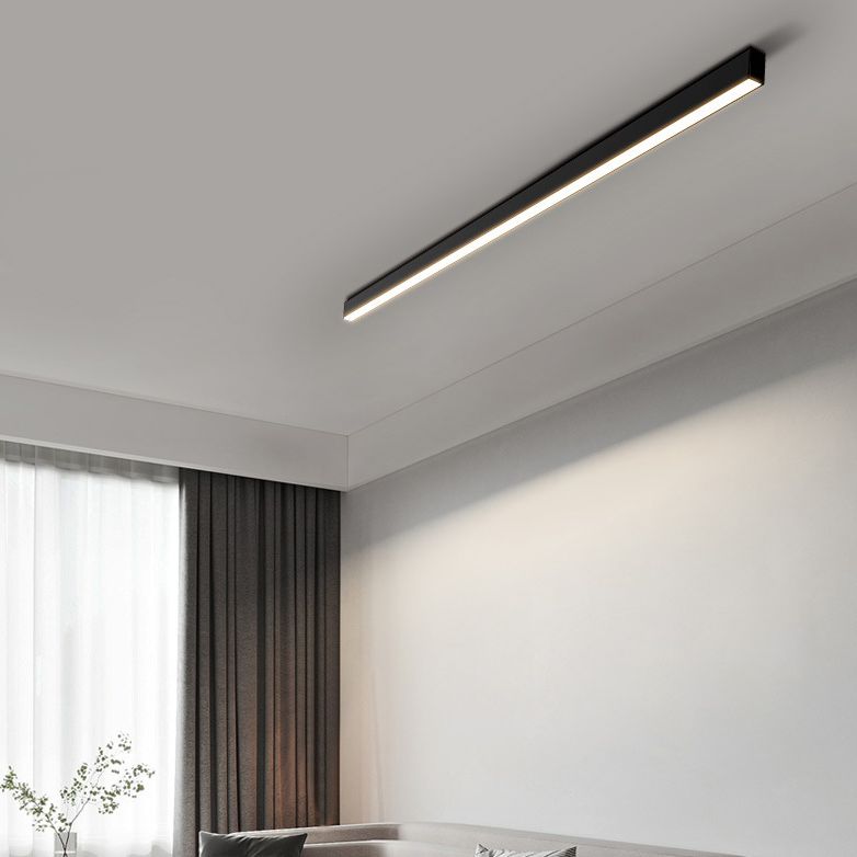 Luz de techo completa minimalista moderna de la barra de la cocina de la aleación de aluminio de la luz de techo LED de la tira larga