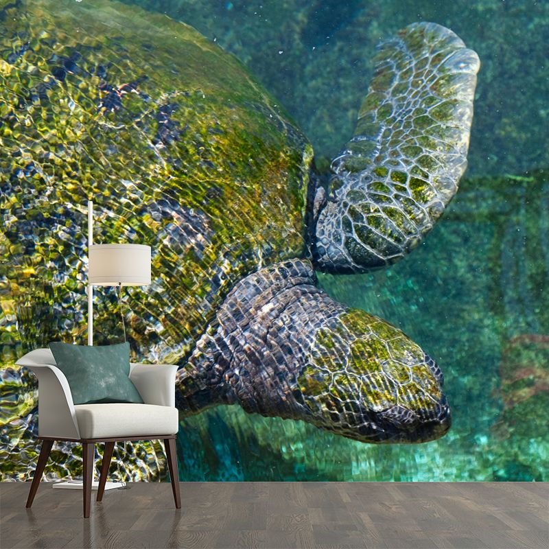 Customized Sea Turtle Mural Environment Friendly Wallpaper for Sleeping Room Bedroom
