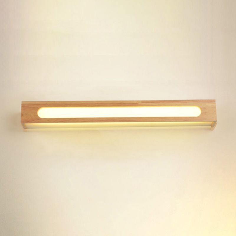 Illuminazione geometrica vanità moderna moderna legno multi luci vanità sconce