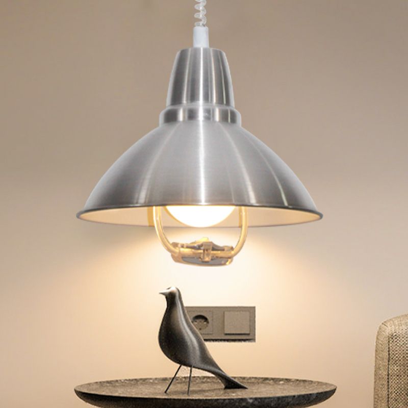 Postmodern Style Bowl Shape Hanging Light Metal 1 Light Pendant Lights for Dining Room