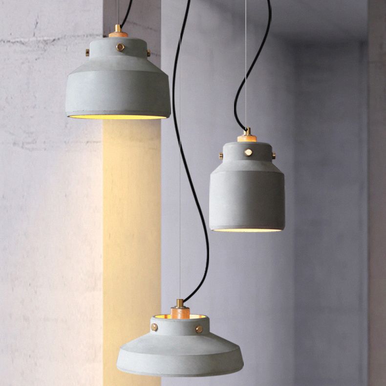 Lampe suspendue de style contemporain simple léger en ciment pour le salon Coffee Shop