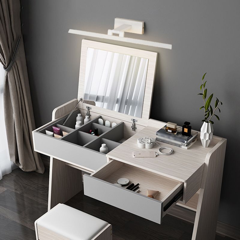 LED Vanity Light Fixture Modernist Mirror Front Lighting with Silicone Shade
