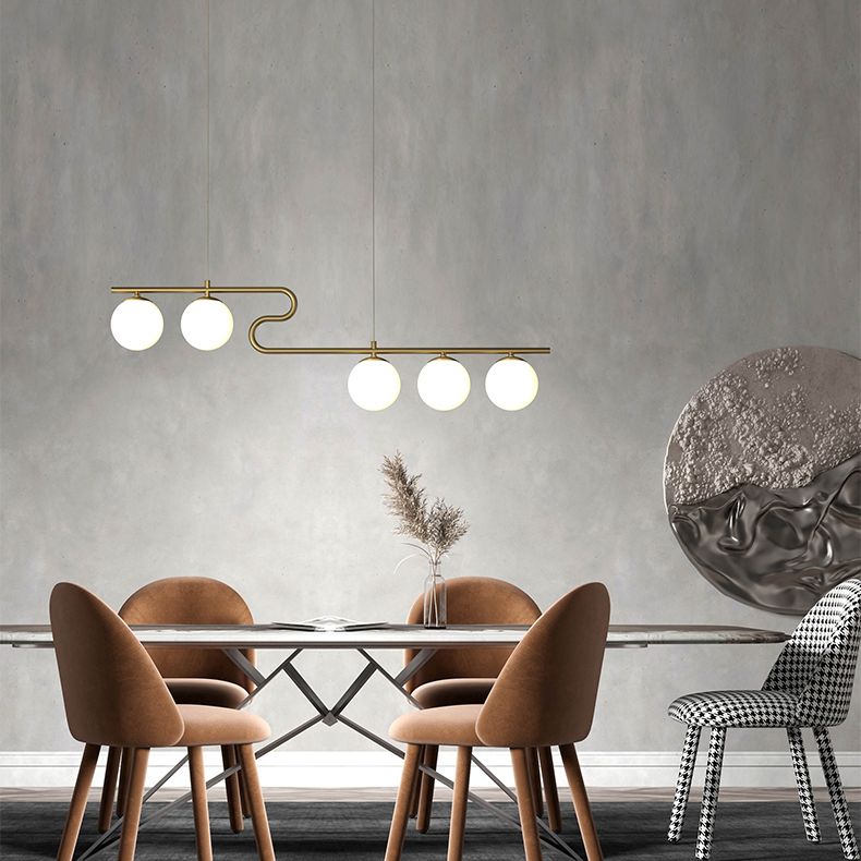 Sala da pranzo globale Isola Luce Light Glass Luce a soffitto in stile moderno