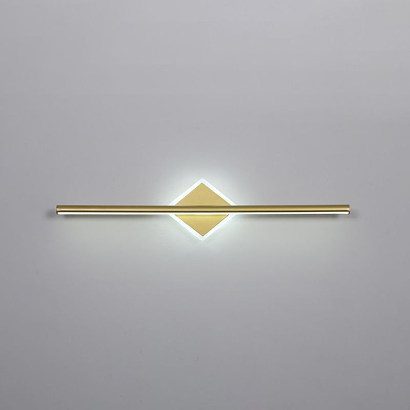 Metal Linear Vanity Wall Sconce Modern Style 1 Light Vanity Lighting Fixtures in Gold