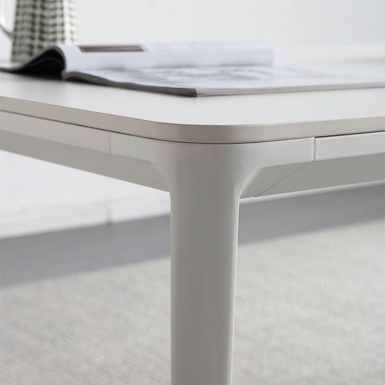 1/4/5/6/7 Pieces Rectangle Dining Set Sintered Stone Top Dinette Table Set in White