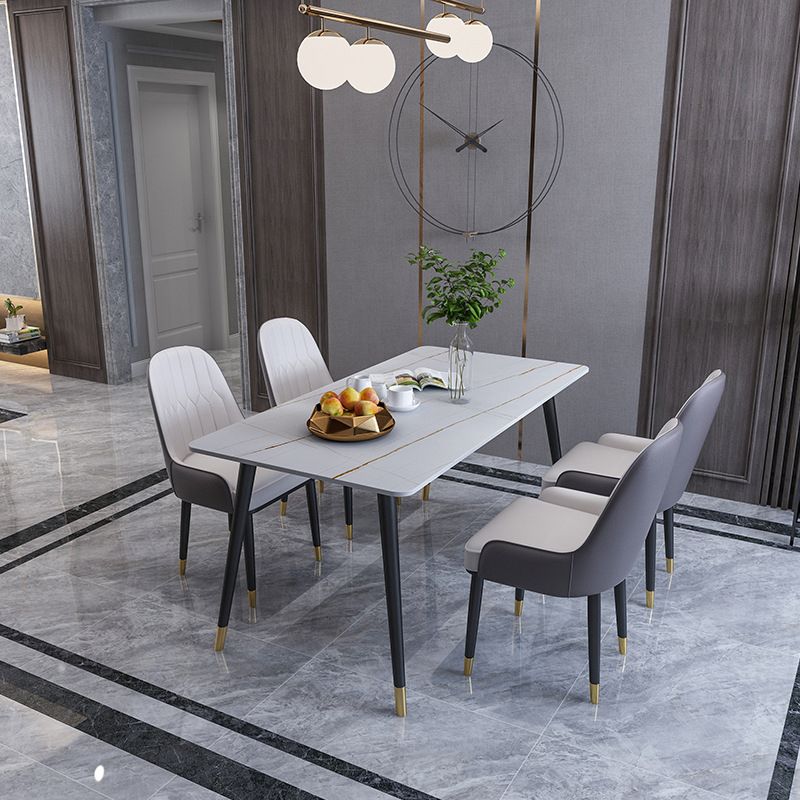 Modern 1/2/5/6/7 Pieces Dining Set Rectangle Stone Dining Table for Dining Room Cafe