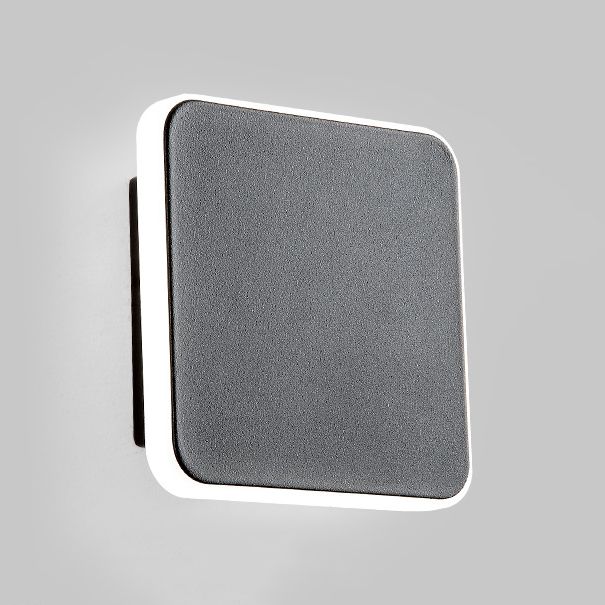 1 Light Study Room Sconce Light with Square Shade Black/White Wall Lamp in Warm/White Light