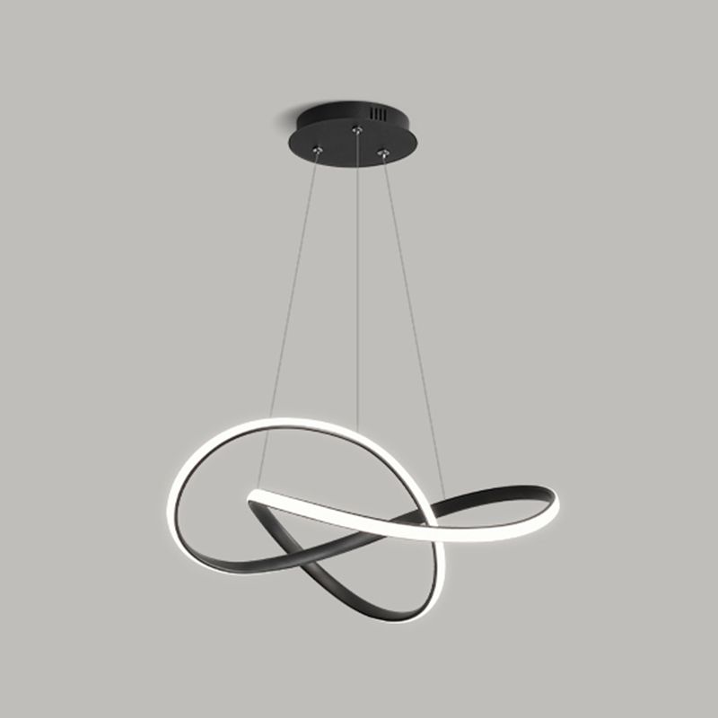 Noordse lineaire kroonluchter metalen metalen LED -kroonluchter hanger voor woonkamer