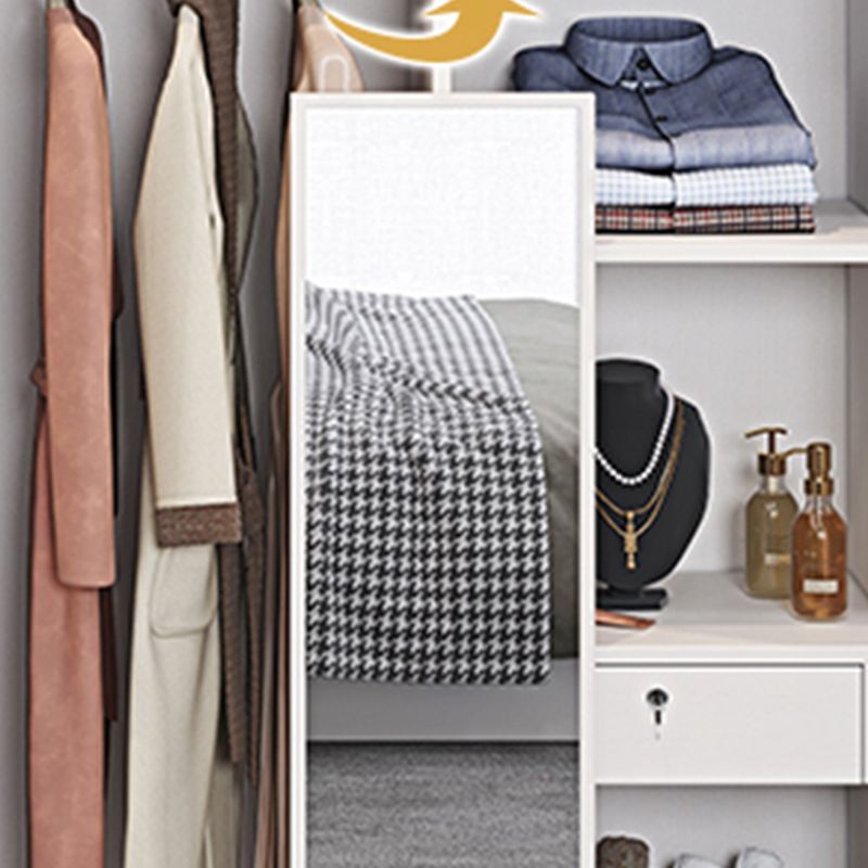 Bedroom Sliding Doors Armoire Coastal Wooden Storage Cabinet