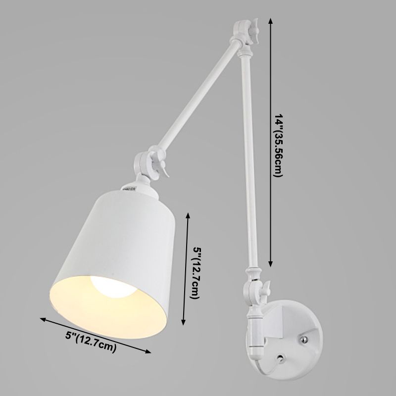 1 Éclair de mur à bras swing léger léger Laut en métal de style moderne