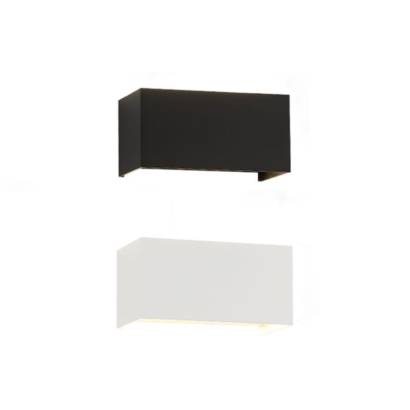 Lampada a parete a LED rettangolare in moderna semplicità in alluminio impermeabile per gli spazi esterni