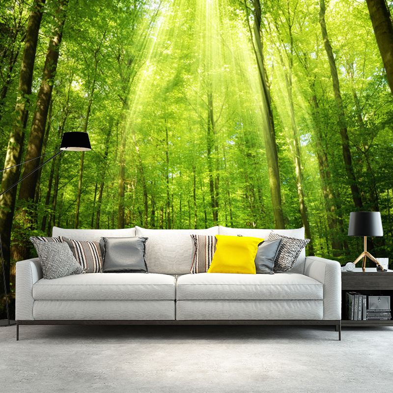 Waterproof Deep Jungle Mural Wallpaper Customized Size Modern Wall Covering for Home Decoration