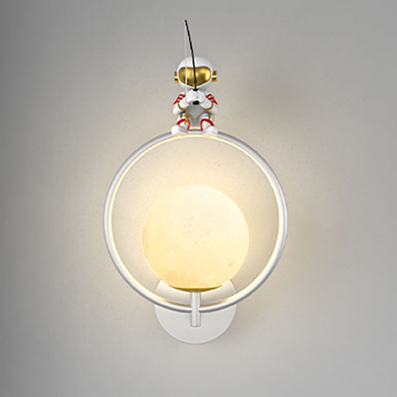 Kids Style Geometry Shape Wall Lights Metal Wall Mount Lights in White