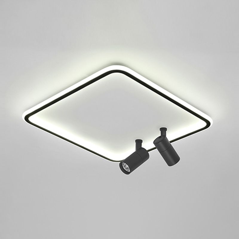 Voyant moderne LED Ultra-slim Square Flush Mount Ceiling Light Bedroom Light Restaurant Light in Nordic Style
