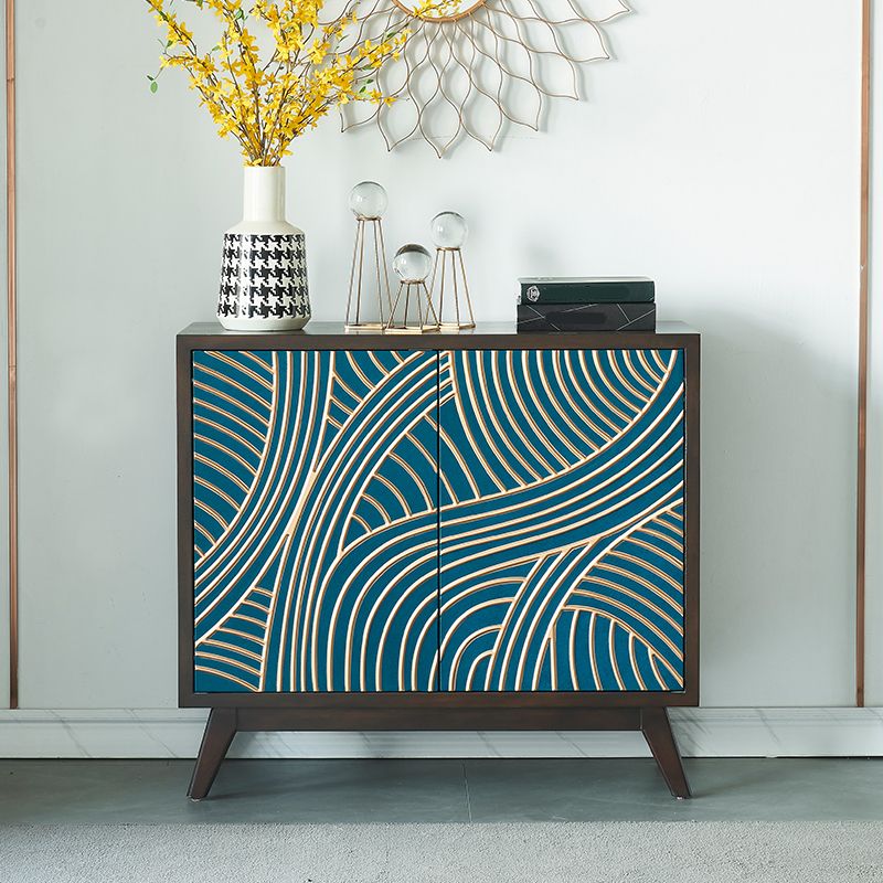 Solid Wood Sideboard Table Contemporary Sideboard Cabinet for Kitchen