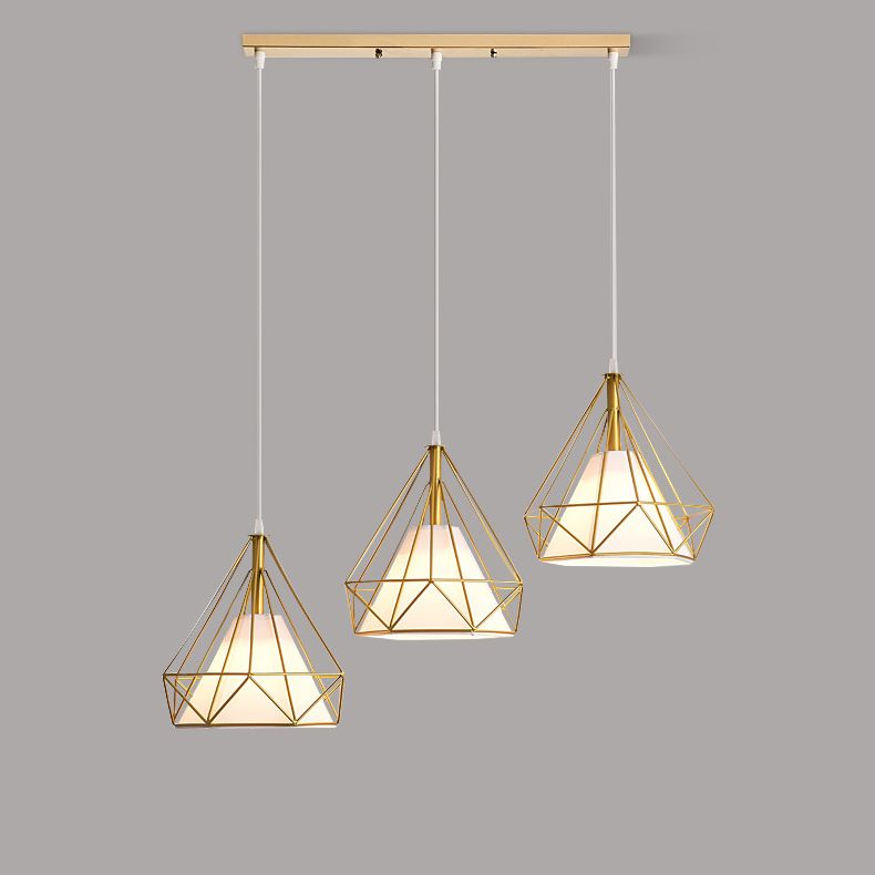Diamond Iron Cluster Anhänger Beleuchtung moderne minimalistische Hanglampe für Esstisch