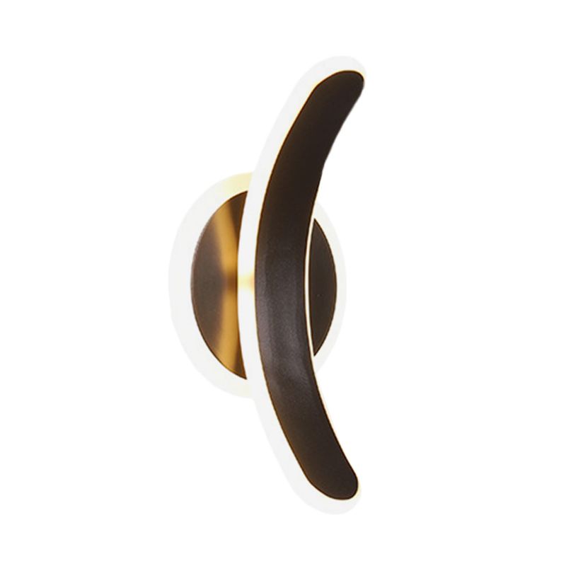 Black Bend Rectangle Murale d'éclairage LED Minimaliste à LED Mur Mur