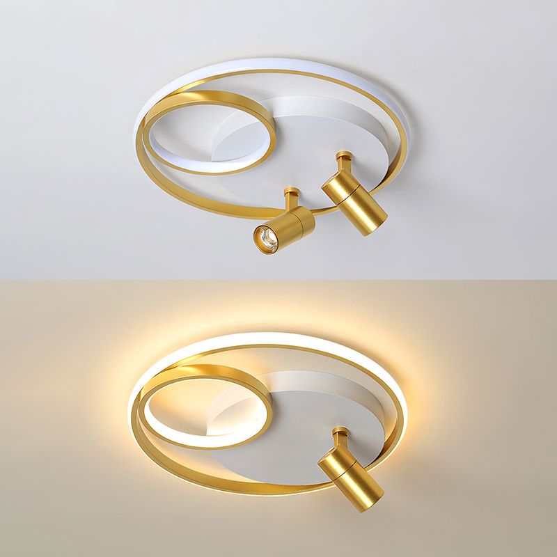 Plafonnier LED contemporain avec luminaire encastré pour magasin de vêtements
