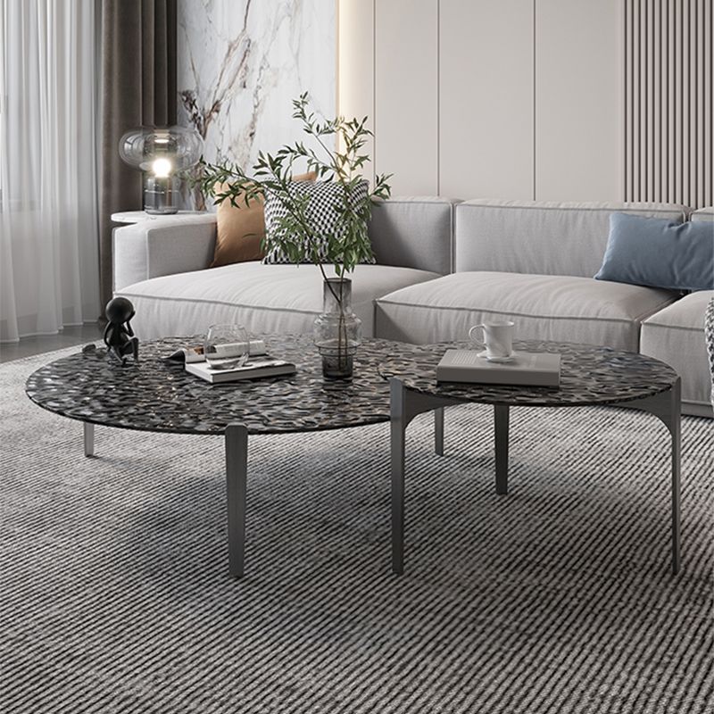 Glass Top Coffee Cocktail Table Coffee or End Table with 3 Legs