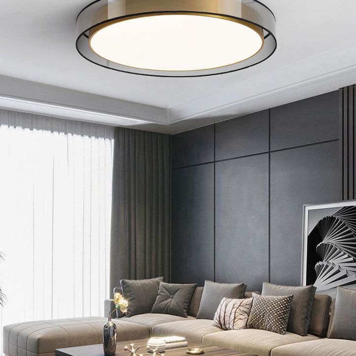 Luxe messing inbouw plafondlamp LED elegante plafondmontage lichtarmatuur voor woonkamer