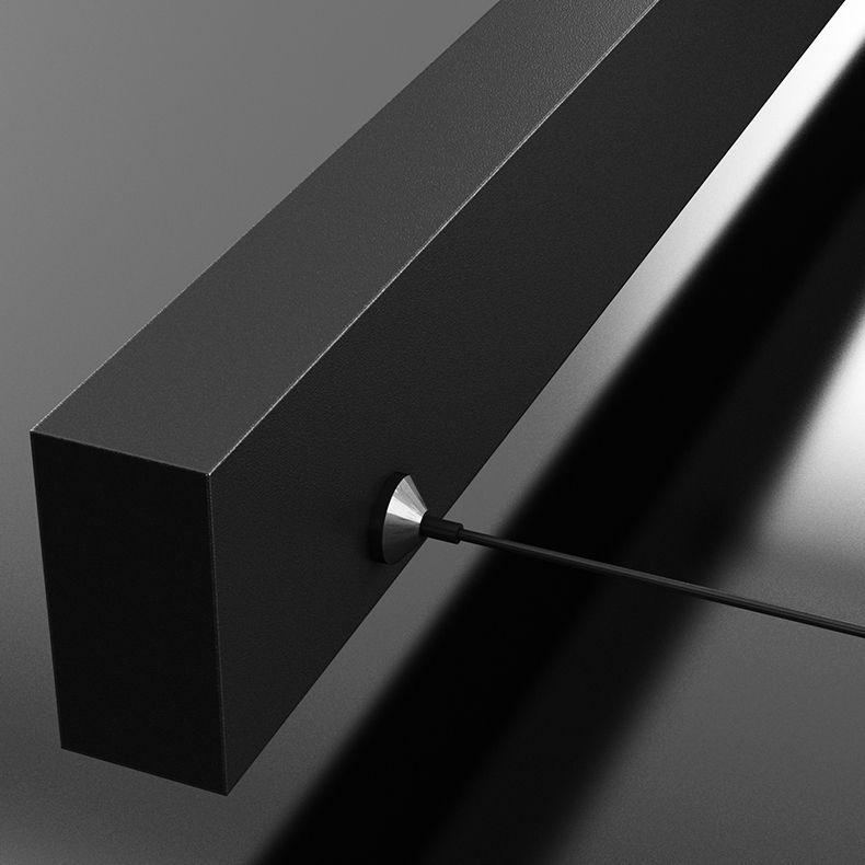 Contemporary Style Linear Island Lighting Metal 5 Light Island Lighting Ideas in Black