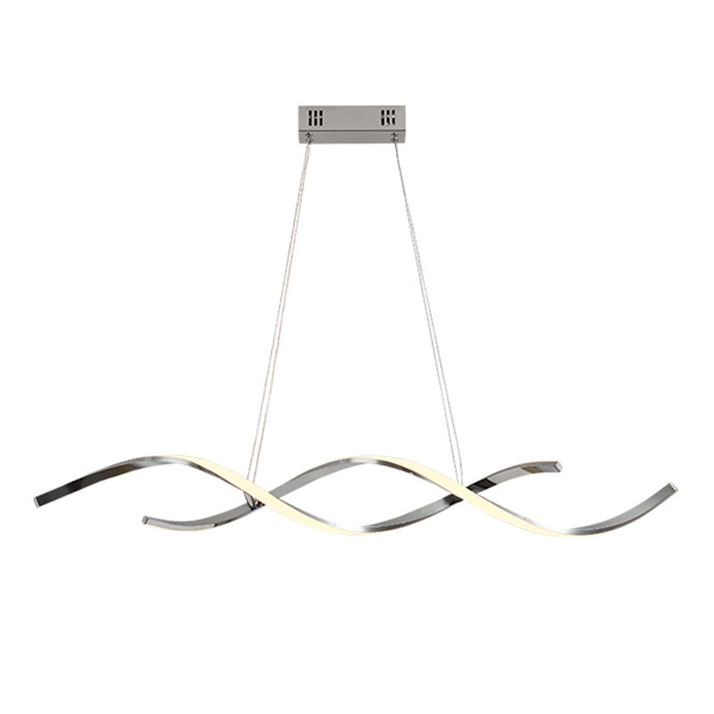 Stile moderno a forma lineare isola luci metal 2 illuminazione dell'isola