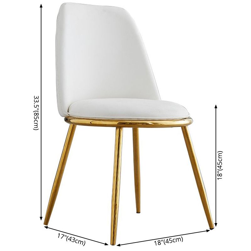 Leather Scandinavian Restaurant Side Chair Parsons Matte Finish Dining Chair