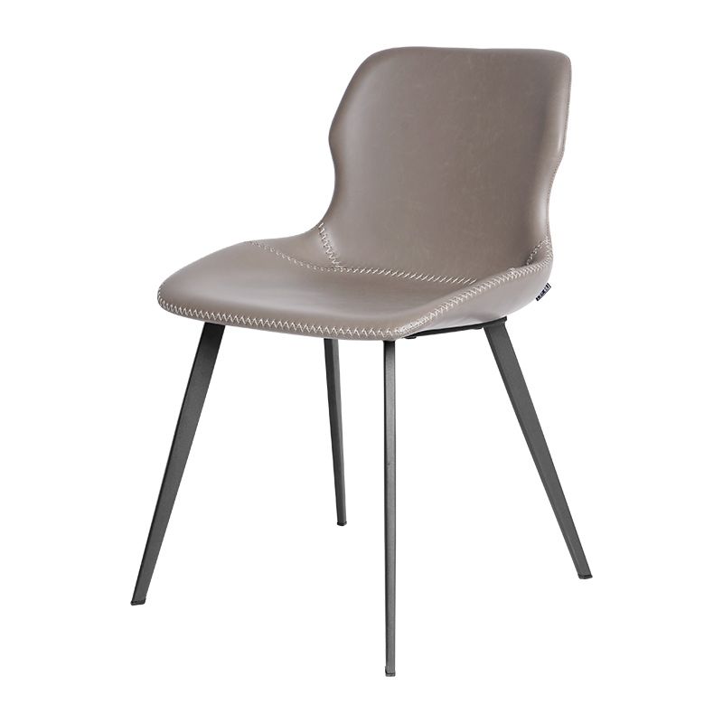 Industrial Faux Leather and Metal Dining and Accent Chairs for Kitchen
