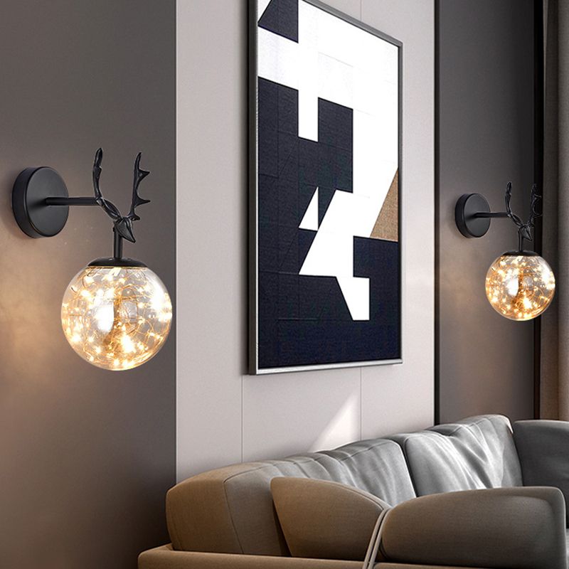 Creative Nordic Nordic Stipical Sconce Sconce Lampade Glass 1 Prononi leggeri