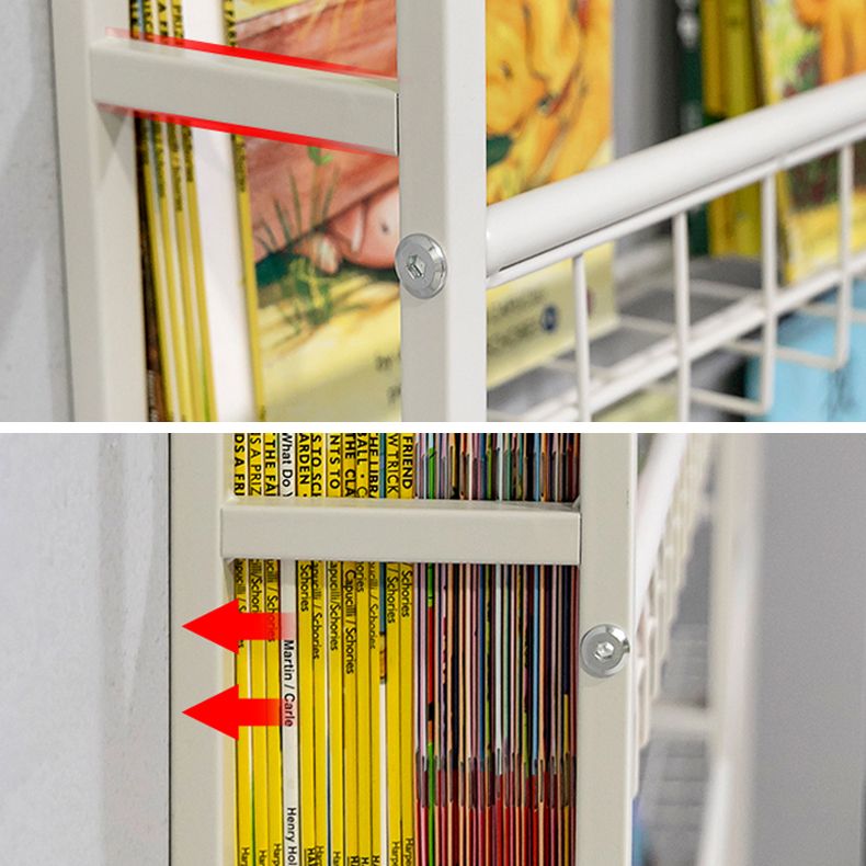 Modern Style Bookshelf Wall Mounted Metal Bookcase for Kid Room