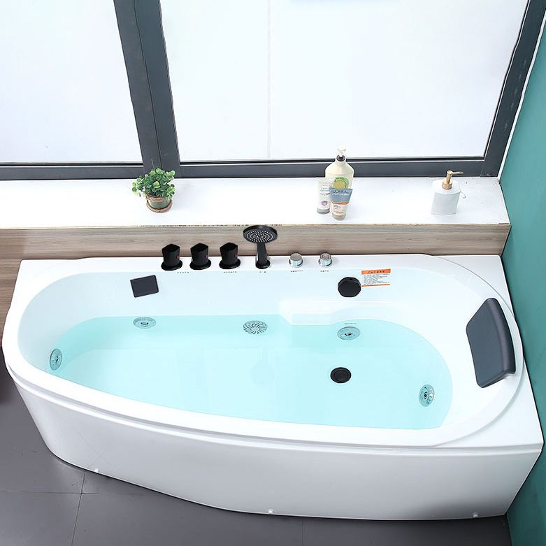 Corner Acrylic Bathroom Bath Tub Modern Back to Wall Soaking Tub
