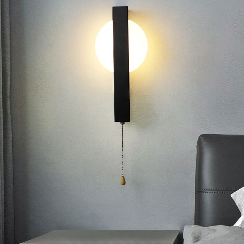 Nordische geometrische Wandleuchte Beleuchtung Metall Wohnzimmer LED -Wandleuchte mit Pull -Kette
