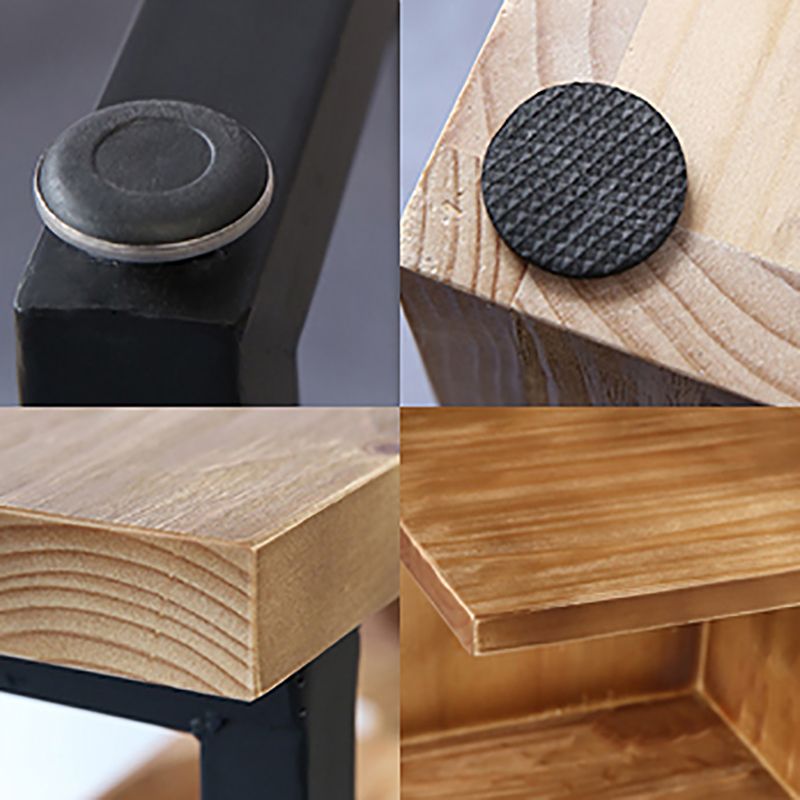 Industrial Style Bar Table Original Wood Top 42-inch Height Pub Table for Dining Room