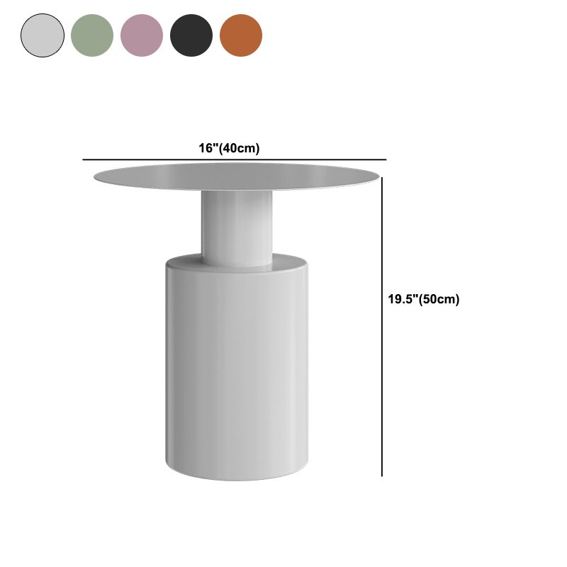 Metal Side End Table Pedestal Side End Table for Living Room