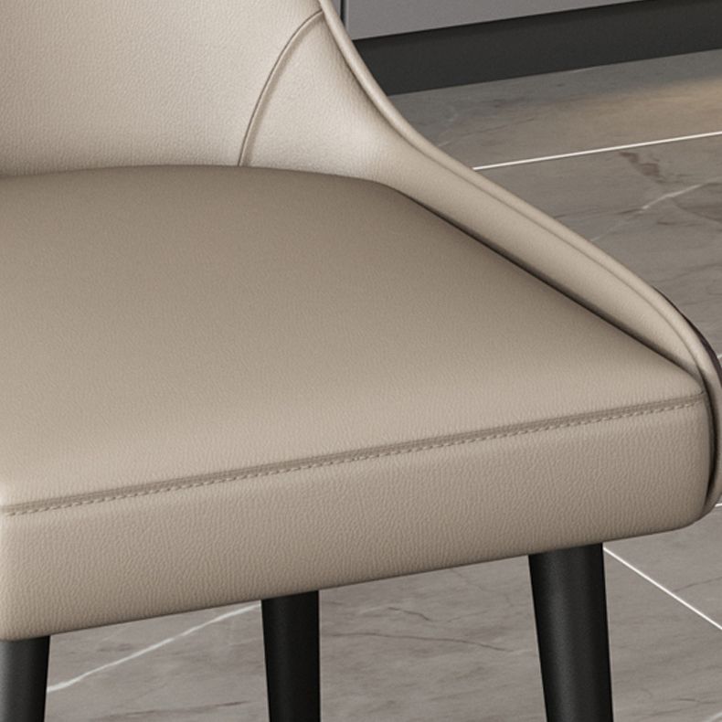 Upholstered Side Chairs Scandinavian Style Armless Solid Back Chair