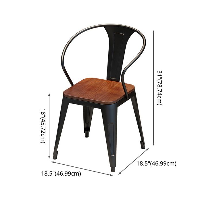 Industrial Wooden Dining Room Set with Rectangle Table and Metal Base Dining Table Furniture