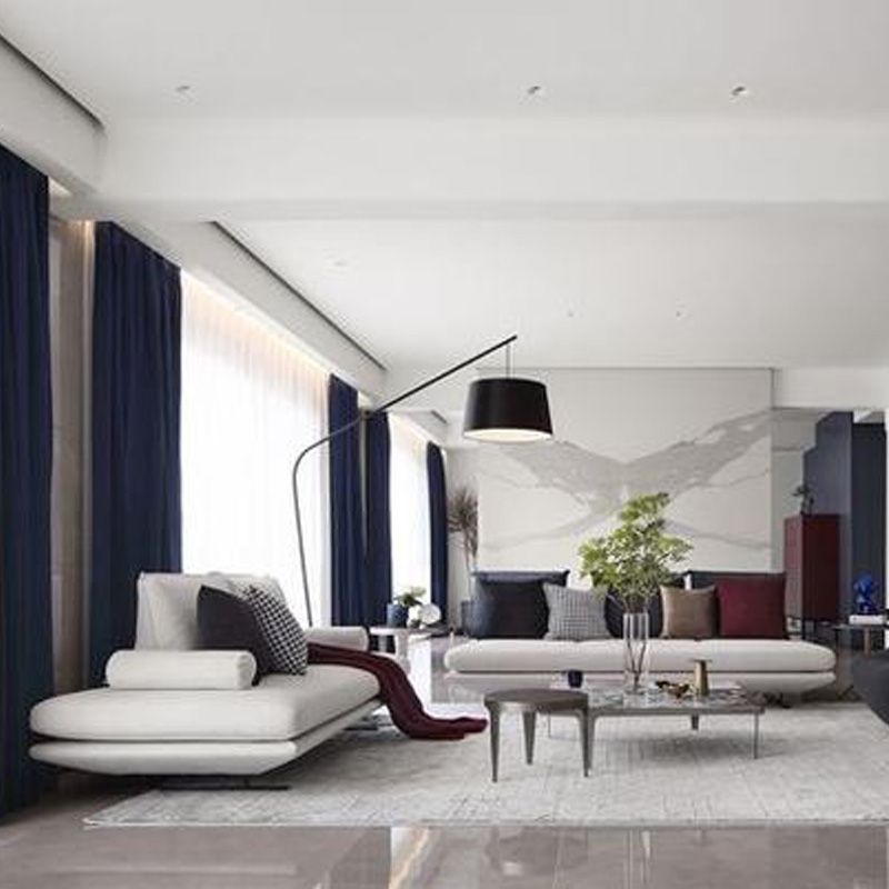 Modern Chaise Lounge Couch Cushioned Chaise Lounge with Pillow