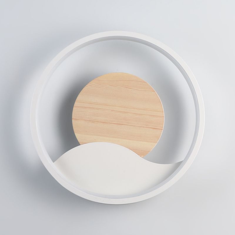 Modern Style Wall Mount Light LED Round Shape with Silica Gel Shade for Bedroom