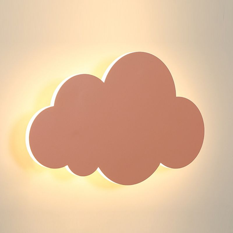 Accogliente a parete in metallo a forma di nuvola in stile per bambini a 1 luci a parete lampada montata
