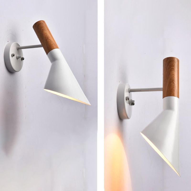 Cone Wall Mounted Lamps Vintage Industrial Metal Wall Sconces Lighting Fixtures for Courtyard