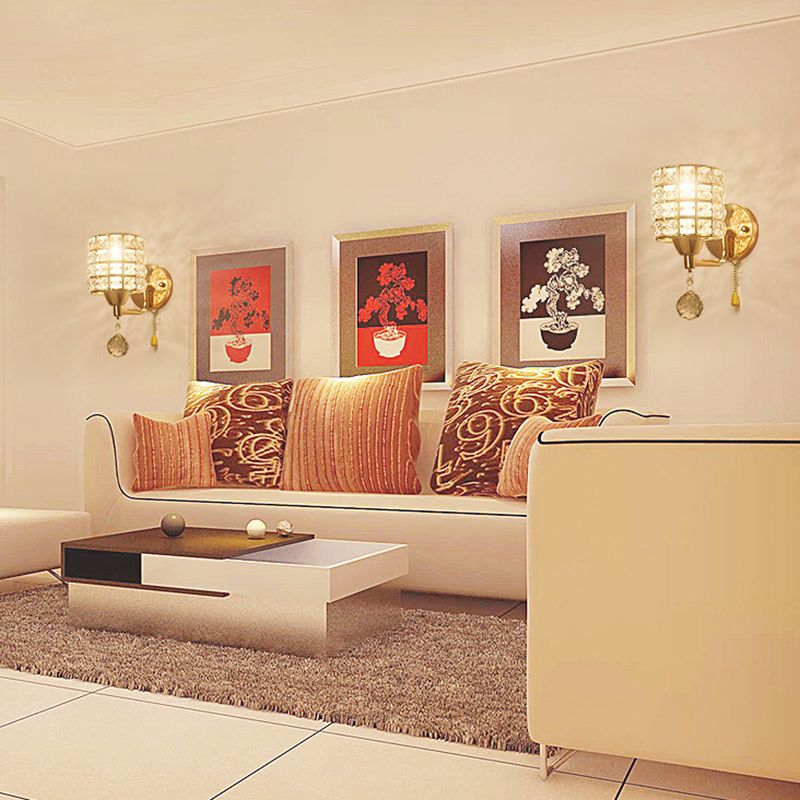 Lumo postmoderno a parete Postmoderna in cristallo in metallo per soggiorno camera da letto