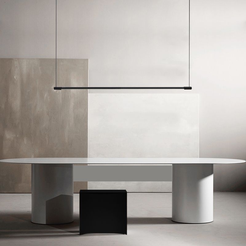 Contemporary Kitchen Pendant Light Linear Pendant Light Fixture Metal 1 Light