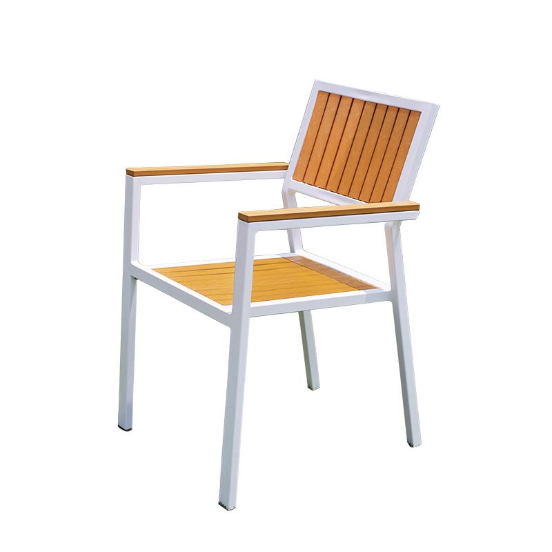 Industrial Dining Side Chair/Dining Armchair with Aluminum Base