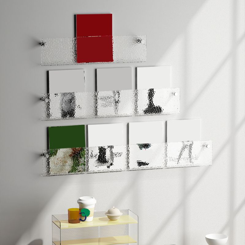 Floating Clear Plastic/Acrylic Bookcase Urban Wall Mounted Shelf