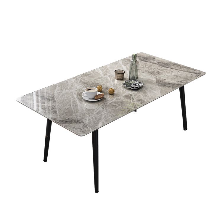 Stone Dining Table Industrial Rectangle Dining Table for Dining Room